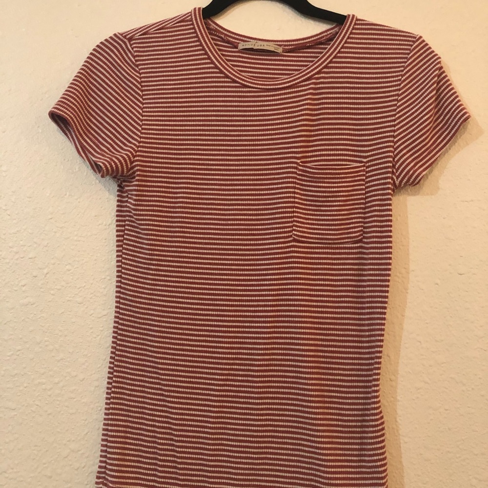 Striped red shirt